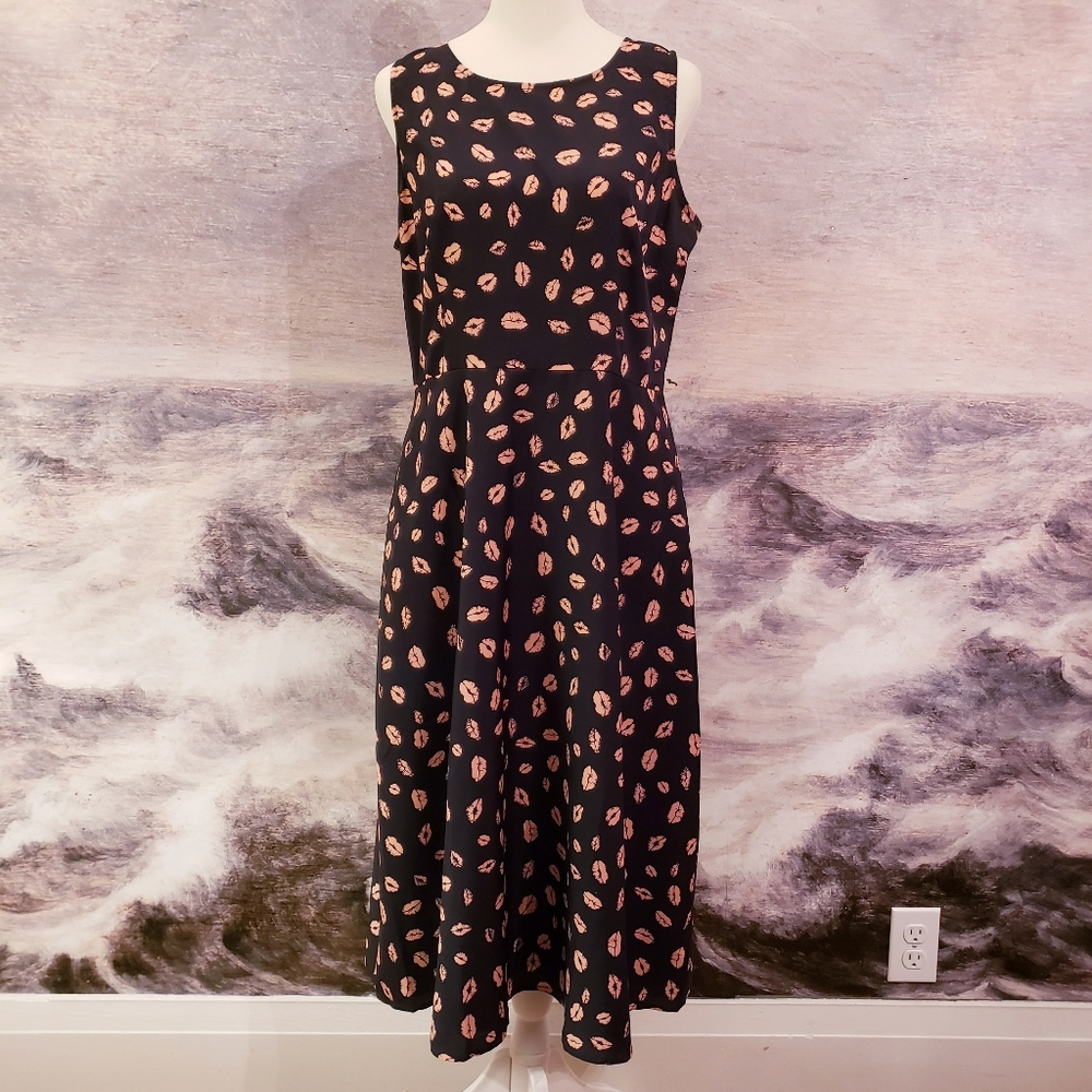 Dejavu women's kiss print dress L